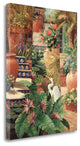 "Floral Fractal With Egret" By Art Fronckowiak, Giclee on Gallery Wrap Canvas