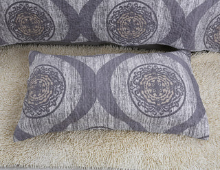 DaDa Bedding Classical Grey Floral Mosaic Medallion Quilt Coverlet Bedspread Set