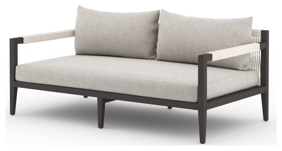 Sherwood Outdoor Sofa-63"-Bronze/Stone