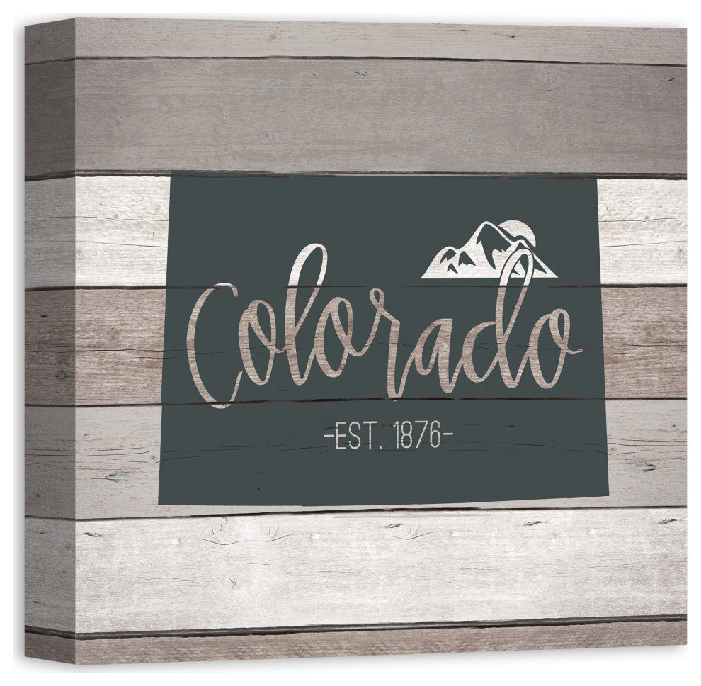 Colorado Established 16x16 Canvas Wall Art
