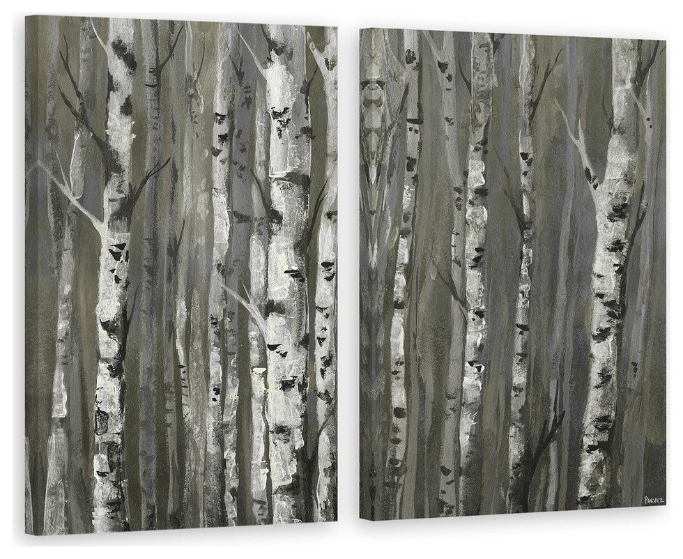 Twigs and Trunks Forest Diptych, 80"x60"