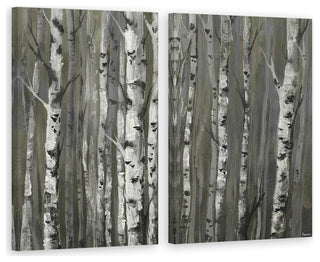 Twigs and Trunks Forest Diptych, 80"x60"