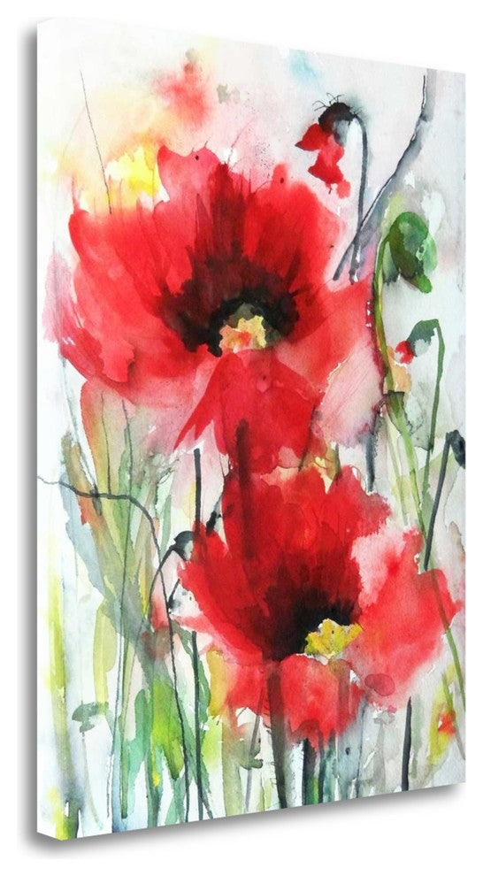 "Red Poppies" By Karin Johannesson, Giclee Print on Gallery Wrap Canvas