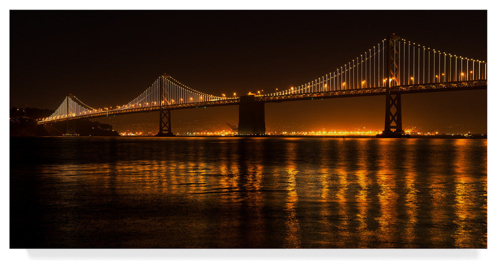 Lance Kuehne 'Bay Bridge' Canvas Art, 24"x12"