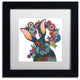 Hello Angel ''Mr. Rabbit'' Art, Black Frame, White Mat, 11x11