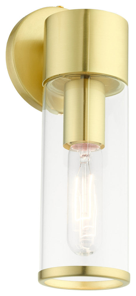 Satin Brass Nautical, Contemporary, Urban, Industrial Single Sconce