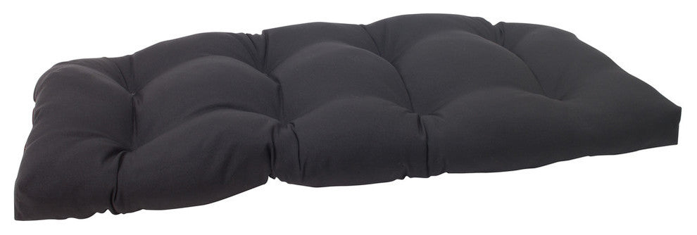 Fresco Wicker Loveseat Cushion, Black