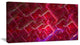 Red Fractal Electric Lightning, Abstract Art on Canvas, 40x20