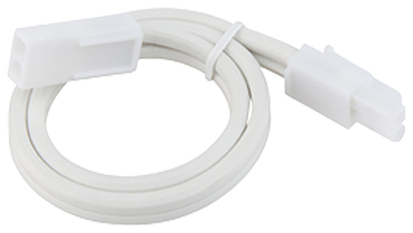Extension Joiner Cable for Line Voltage Puck Light, White, 12"