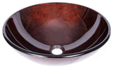 Eden Bath EB_GS09 Red Copper Reflections Bathroom Glass Vessel Sink