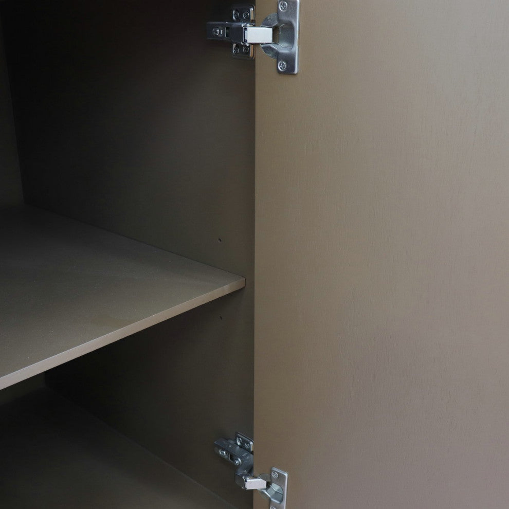 60" Single Sink Vanity, Walnut Finish - Cabinet Only