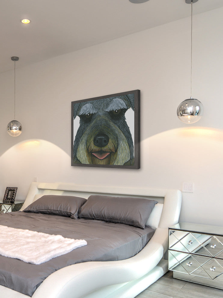 "Terrier" Framed Painting Print, 12"x12"