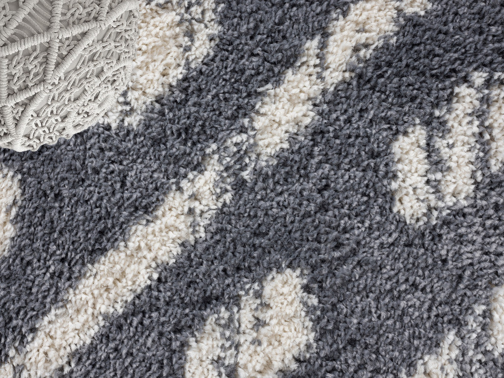 Abani Willow WIL140A Moroccan Grey Shag Area Rug