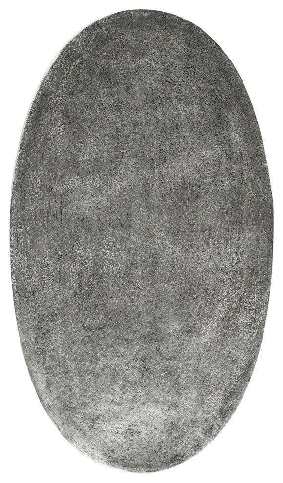 Flores 27" Industrial Oval Nickel End Table