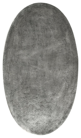 Flores 27" Industrial Oval Nickel End Table