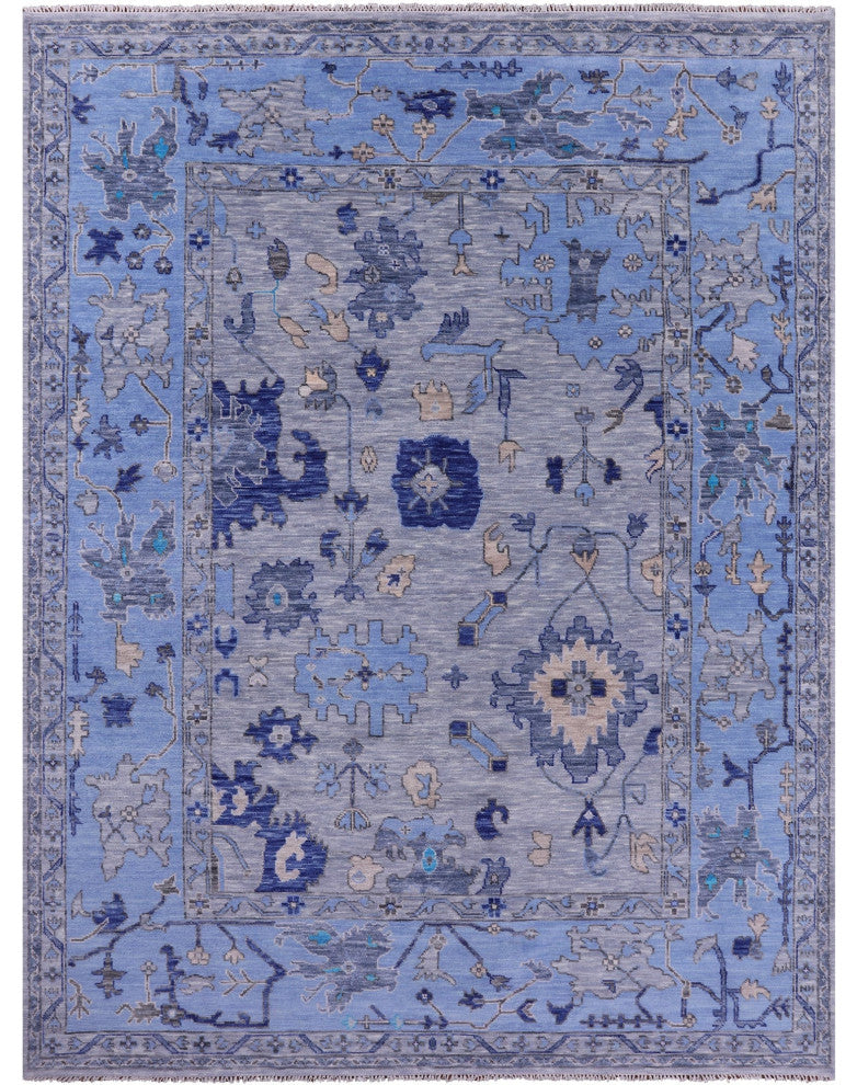 9' 0" X 11' 10" Turkish Oushak Hand-Knotted Wool Rug - Q15841