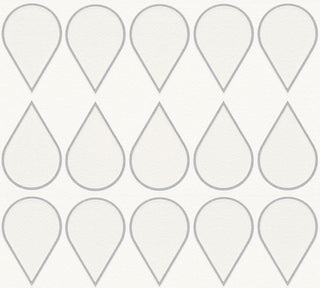 Raffi, Modern Geometric Color White Wallpaper Roll