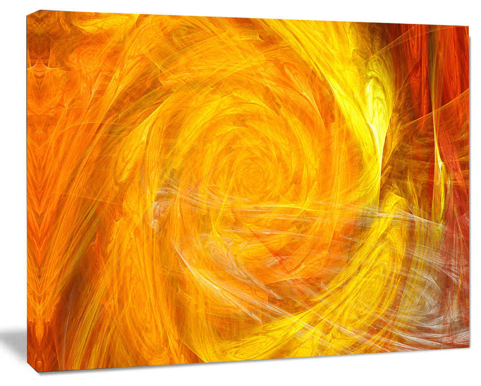 Mystic Abstract Fractal Rose, Oversized Abstract Canvas Art Print, 60x40