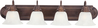Maxim 8014 Essentials 30"W Bath Light - Oil Rubbed Bronze / Marble Glass