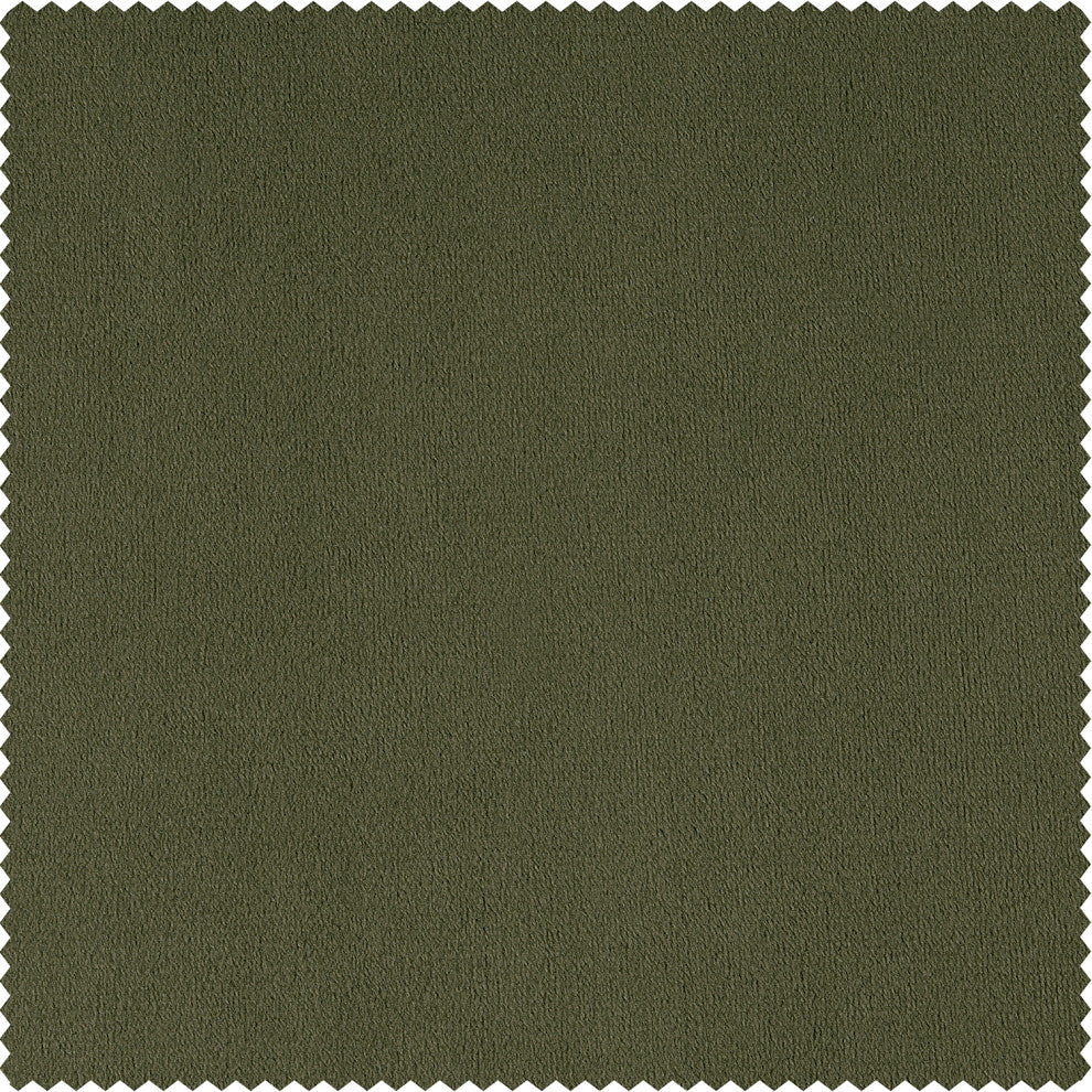 Extra Wide Blackout Velvet Curtain Single Panel, Hunter Green, 100w X 96l