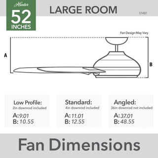 Hunter 52" Trimaran Premier Bronze Wet Rated Ceiling Fan and Wall Control