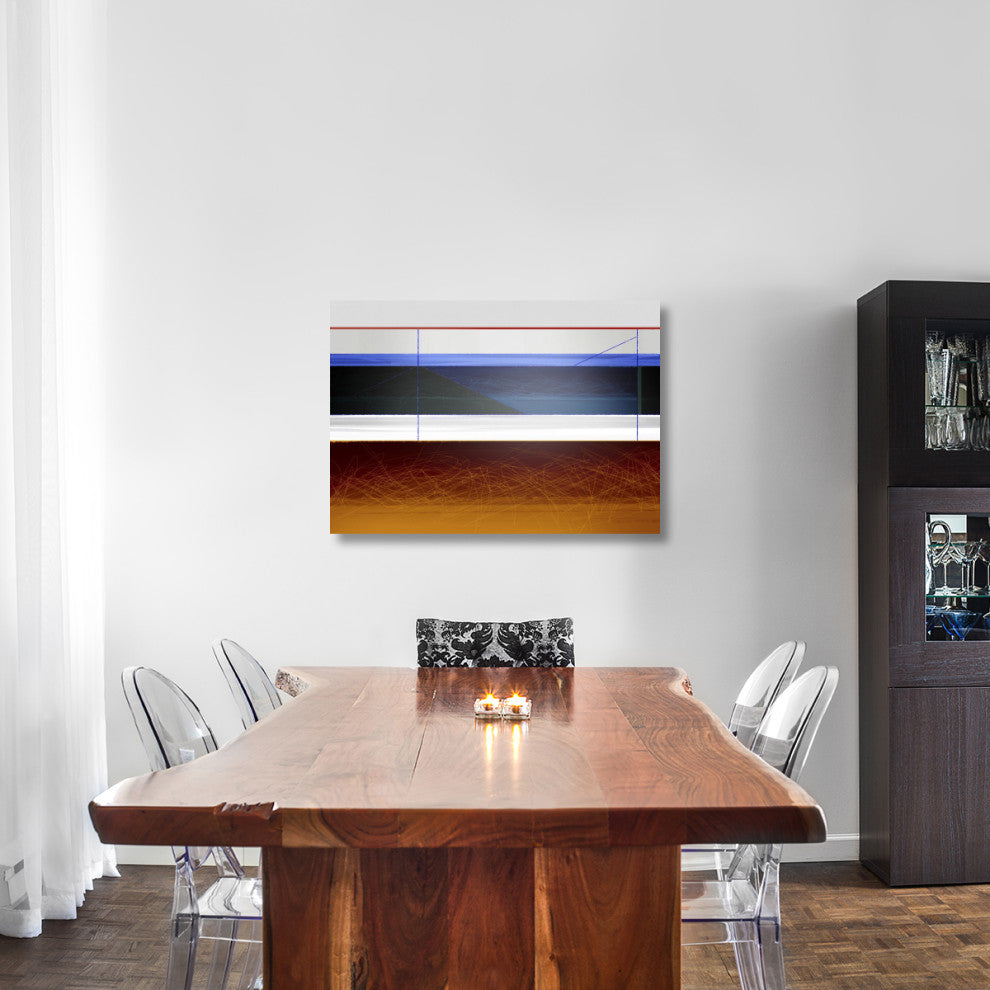 "Abstract Blue And Bright Brown" Fine Art Print