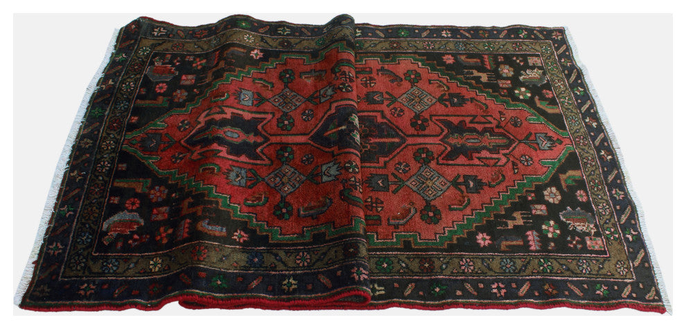 Semi Antique Waymon Red/Gray Rug, 3'7x7'5