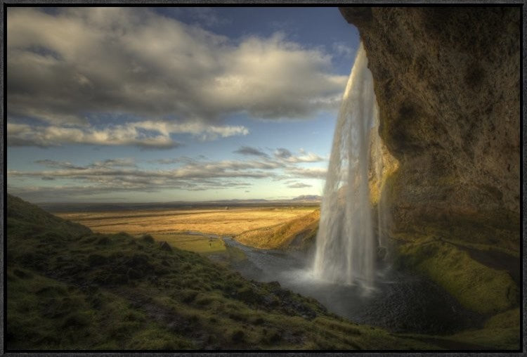 "Seljalandsfoss" Framed Canvas Giclee by Max Witjes, 31x21"