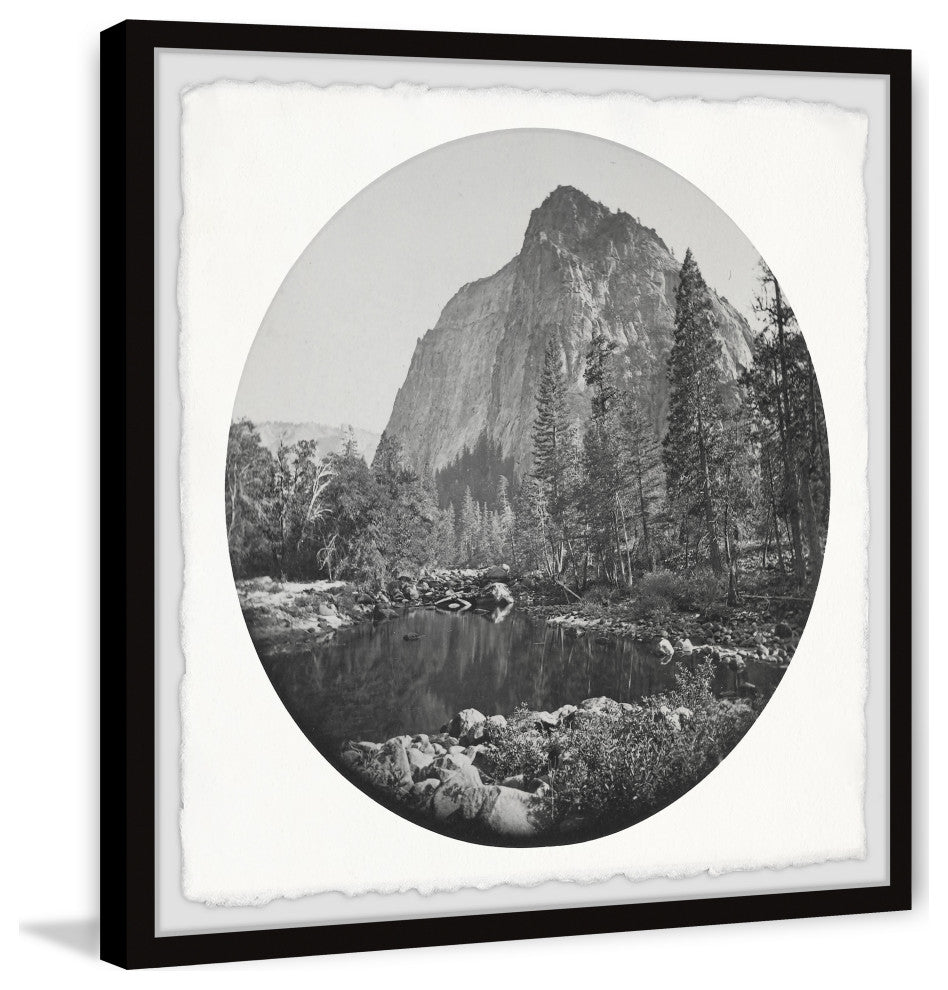 "Yosemite Half Dome" Framed Painting Print, 12x12