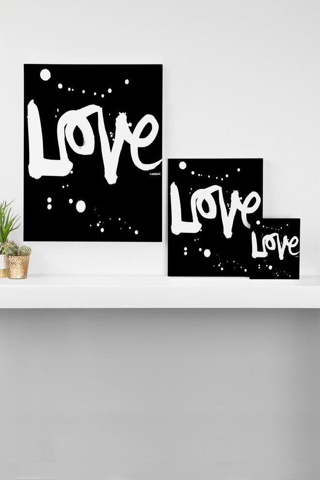 Deny Designs Kal Barteski Love Black Art Canvas