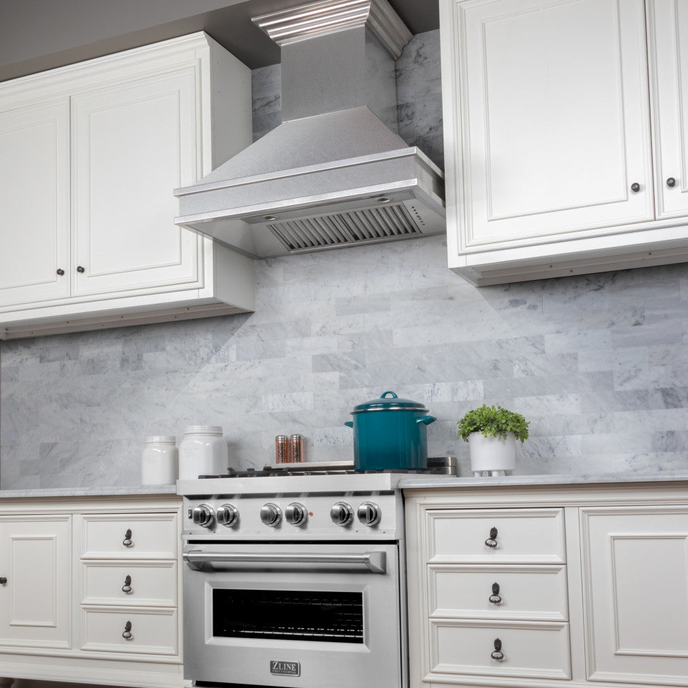 ZLINE 30" Wall Mount Range Hood, DuraSnow Stainless Steel, 8656S-30