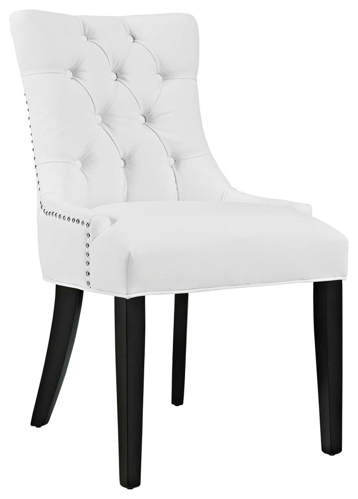 White Regent Vinyl Dining Chair