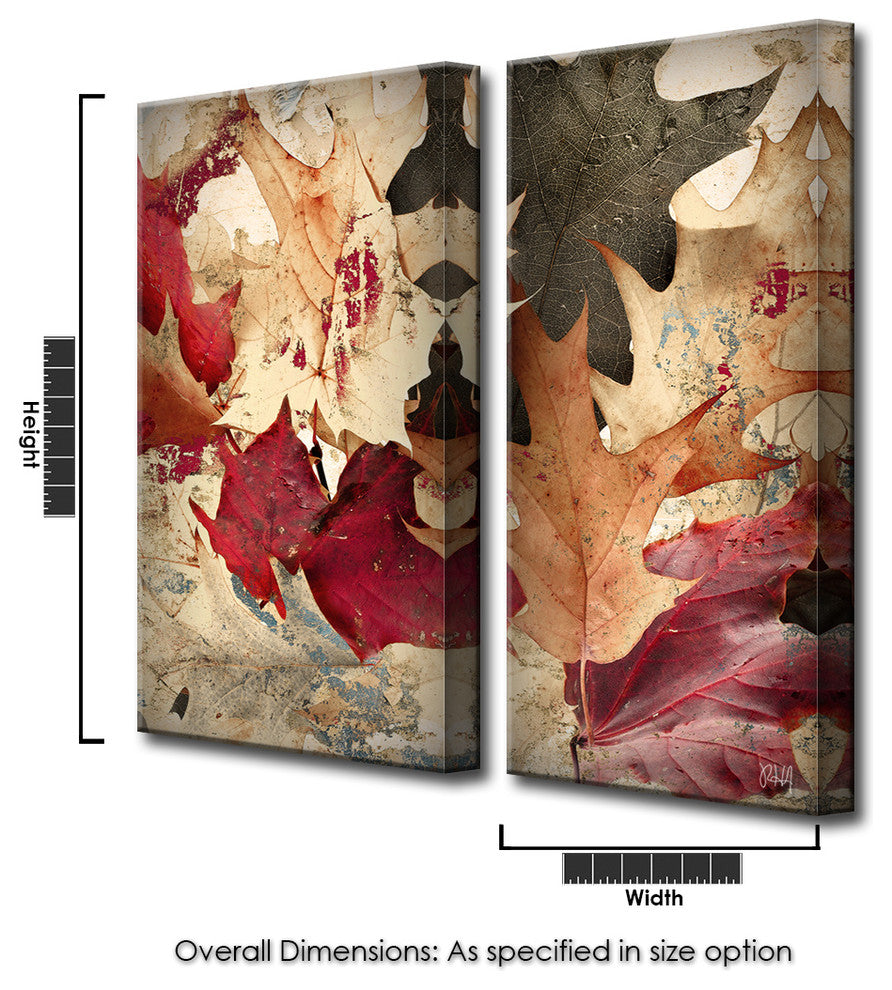 Fall Ink IX, Canvas Wall Art 2-Piece Canvas Art Set, 40"