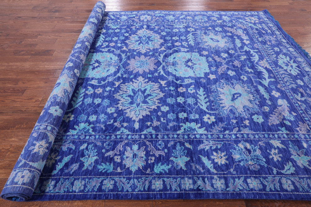 Turkish Oushak Handmade Wool Rug 8' 11" X 12' 1" - Q13315