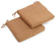 20"X19" Solid Microsuede Chair Cushions, Set of 2, Java