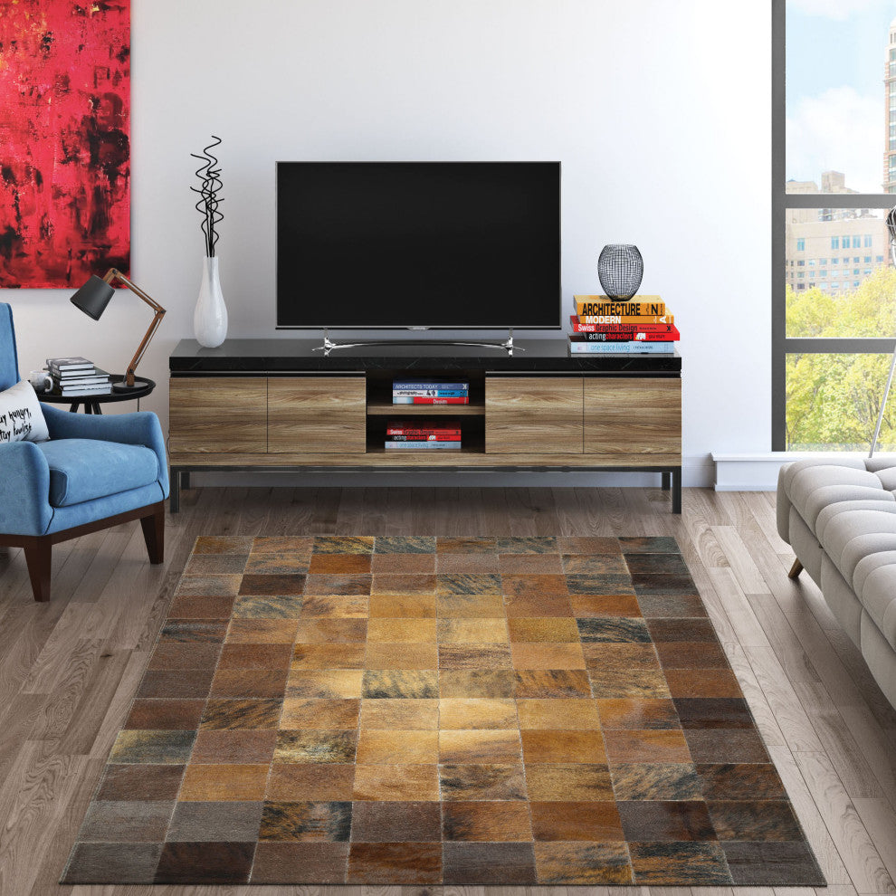 Couristan Chalet Tile Area Rug, Brown, 9'4"x13'4"