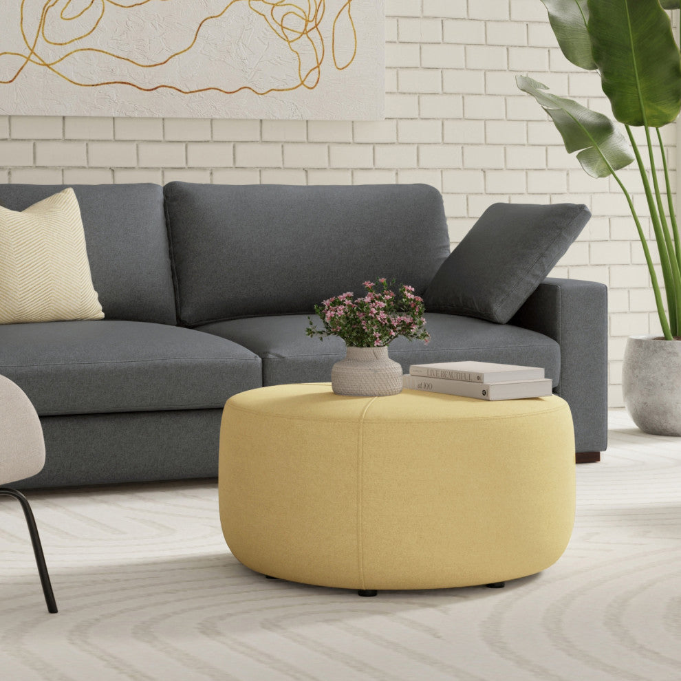 Moore Large Ottoman, Dijon Yellow