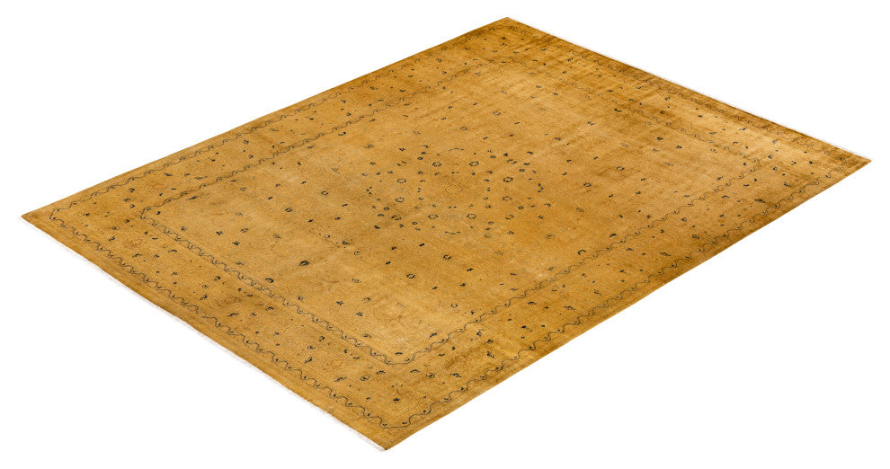 Fine Vibrance, One-of-a-Kind Hand-Knotted Area Rug Gold, 8' 0" x 10' 6"