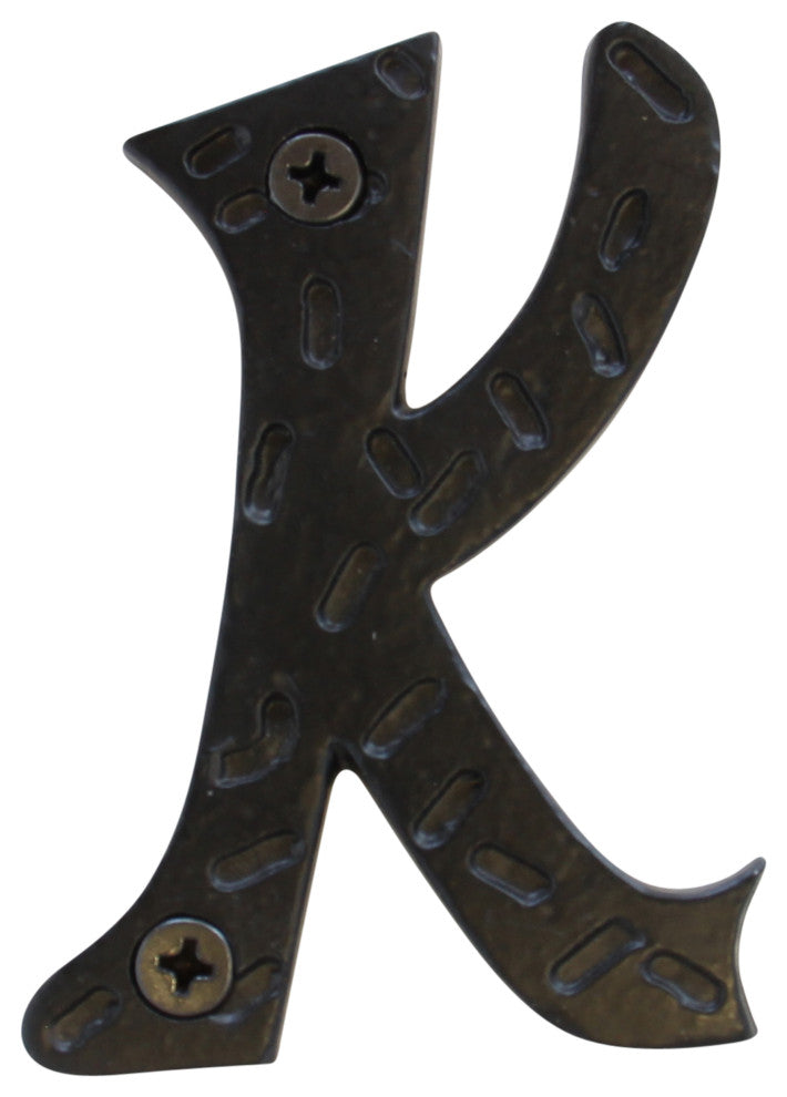 RCH Hardware Iron Rustic Country House Letter, 3", Black, K