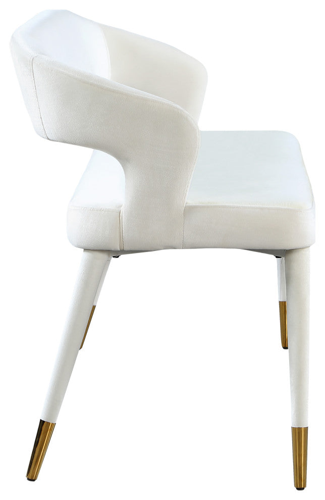 Destiny Upholstered Bench, Cream, Velvet