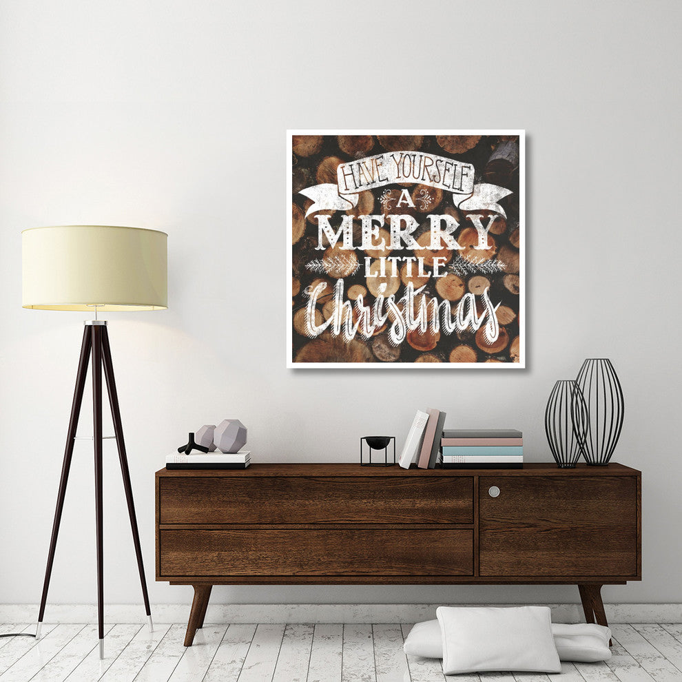 "Merry Little Christmas" Digital Paper Print by Laura Marshall, 42"x42"