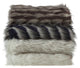 Rashidi Faux Feather Fur Throw 50"x60", Dark Grey