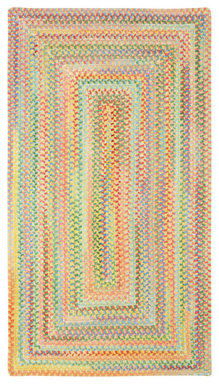 Baby's Breath Concentric Braided Rectangle Rug, Light Yellow, 5'6"x5'6"
