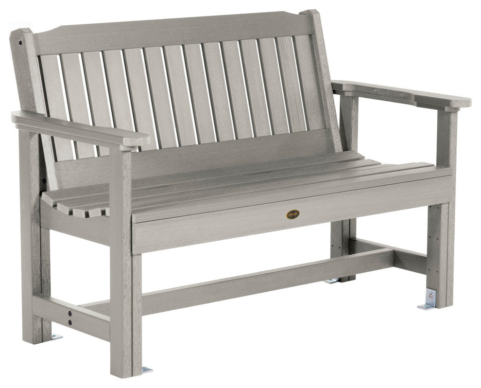 The Sequoia Professional Commercial Grade Exeter 4' Garden Bench, Harbor Gray