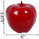 6" Shiny Large Centerpiece Apple,Red