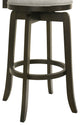 Elle Wood and Fabric Barstool, Gray, 26" Counter Height