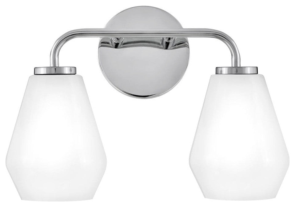Lark Gio 14.75" Two-Light Bath Vanity Fixture, Chrome