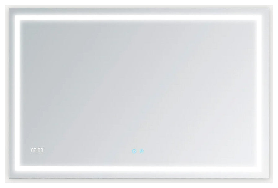 AQUADOM Daytona LED Wall-Mount Mirror Defogger Digital Clock 40"x30"x1"