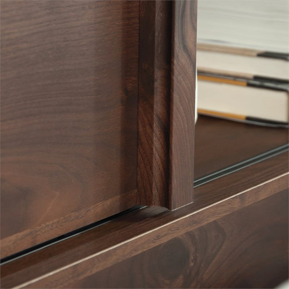 Sauder Harvey Park Engineered Wood Full/Queen Headboard in Grand Walnut