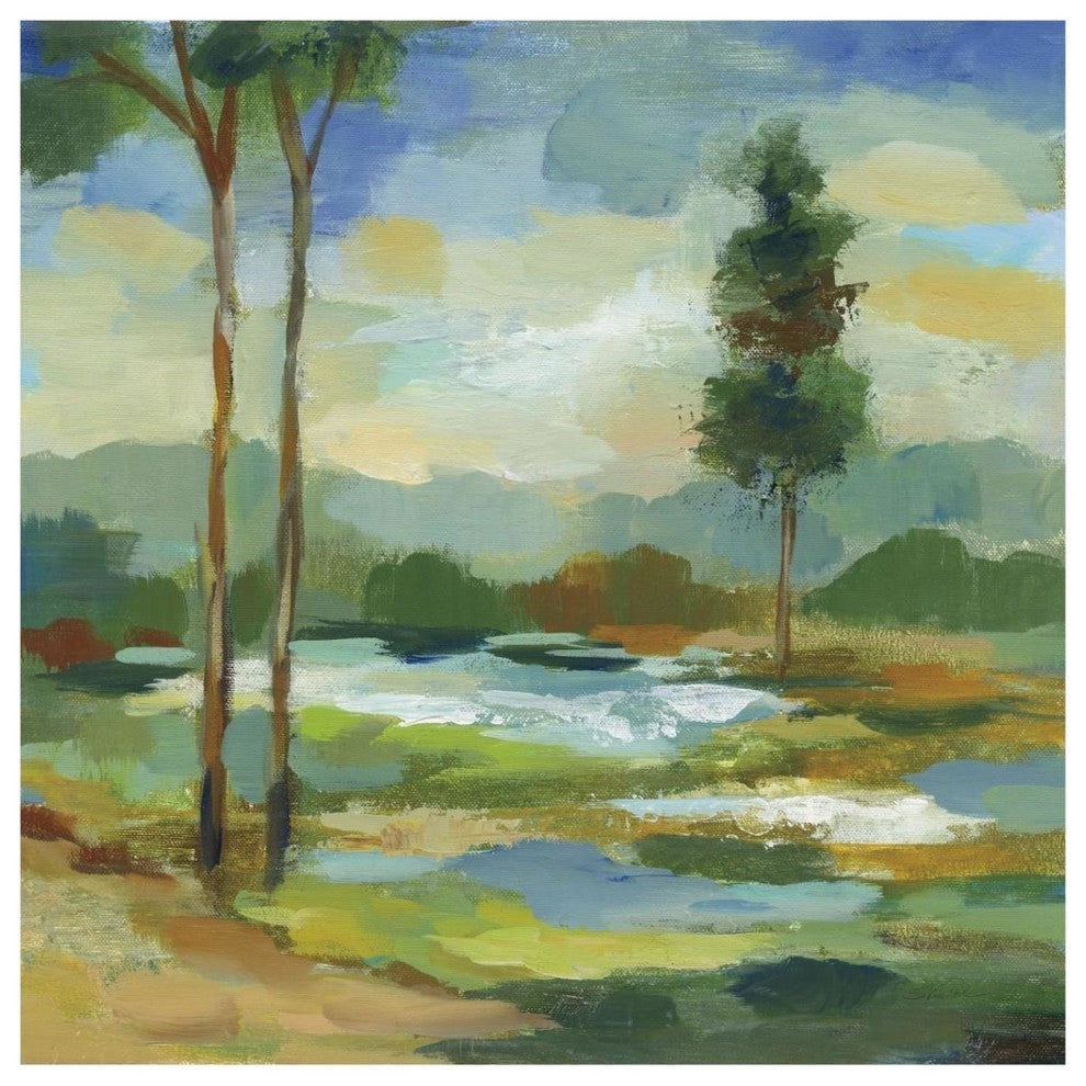 "Early Spring Landscape I" Digital Paper Print by Silvia Vassileva, 38"x38"
